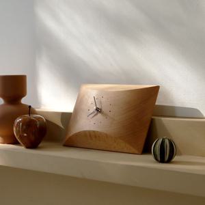 너트 벽시계_비치 우드