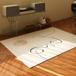 [리퍼] 페로아 먼지없는 워셔블 극세사 디자인 단모 침대 러그 거실 카페트