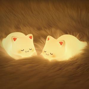 고양이 무드등 LED 수면등 침등 충전식 C타입 조명 수유등 집들이 친구 생일 가벼운 선물