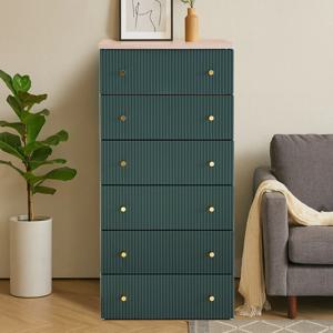 카밀라 템바보드 우드상판 서랍장 6단 (6 Color) 플라스틱 수납장 옷 수납 정리함