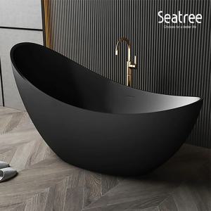 검정 타원형 액상아크릴 이동식 욕조 ST-LAR1068-BLACK