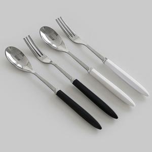 블랙앤 화이트 디저트 커트러리 티포크 3P세트 2color 과일포크
