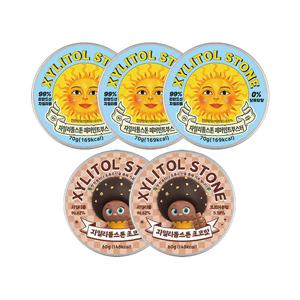 자일리톨스톤 페퍼민트 부스터 70g*3개+브레드이발소 초코맛 60g*2개