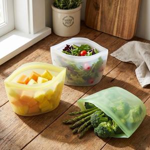 국산 프리미엄 실리콘 밀폐용기 실리콘 지퍼백 850ml