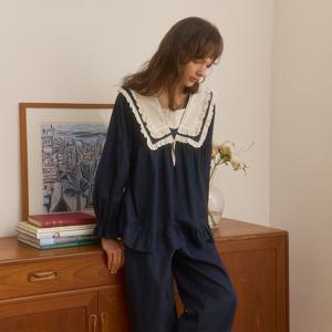 그레테 긴팔 투피스 네이비 (21수)