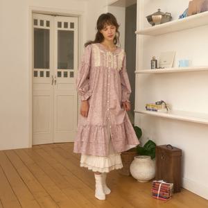 디아망 긴팔 원피스 바이올렛 (21수)