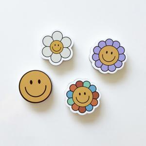 스마일 자석 지우개 4종 세트 / 유아 자석 칠판 보드 문구 교구