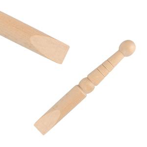 원목 납작 지압봉 ( 나무 손지압기 발 맛사지 스틱 휴대용 경락 두피 마사지봉 펜슬괄사 )
