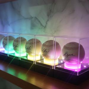 야구공 케이스 싸인볼 LED 장식장 투명 야구 BB0344