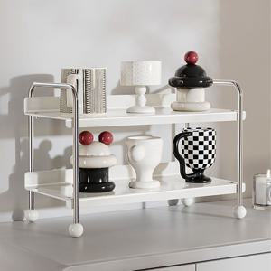 [해외 북유럽 모던 스텐 머그컵 정리대 컵 거치대 걸이 다용도 정리대 2단 2colors