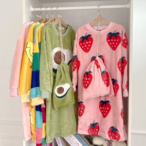 주니어 극세사 밍크 원피스 잠옷 여아 아동 파자마