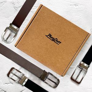 플럼도트 이탈리아 통가죽 유공벨트 선물상자포함