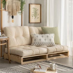 내츄럴 면 사각 등받이쿠션(솜일체형)