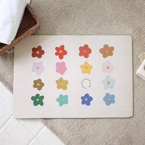 크레용 소프트 규조토 발매트_꽃밭