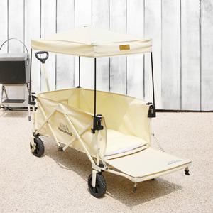 확장형 접이식 캠핑웨건 캠핑카트 햇빛가리개 그늘막 매트 FULL SET구성 특대형