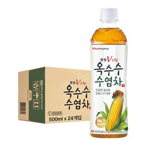 광동 V라인 옥수수수염차 500ml 24입 (유/무 라벨 랜덤 발송)