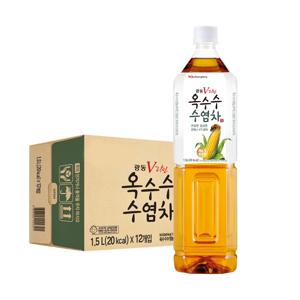 광동 V라인 옥수수수염차 1.5L 12입 (유/무 라벨 랜덤 발송)