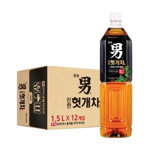 광동 남 진한 헛개차 1.5L 12입 (유/무 라벨 랜덤 발송)
