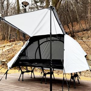루미 와이드 코트 호환 1.5P 솔캠 경량 대형 야전 침대 텐트