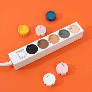 롬에이 무무 곰돌이 안전 콘센트 마개 커버 실리콘 보호캡 가리개 10컬러