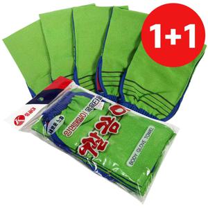 때수건1+1 깔끔이 양면때밀이 목욕타올(5P)이태리타월