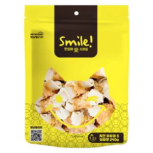 스마일 치킨 우유껌s 240g 개껌 치석제거 양치껌 덴탈껌
