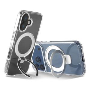 맥세이프 스탠드 링 거치대 케이스 자력 좋은 마그네틱 투명 실버