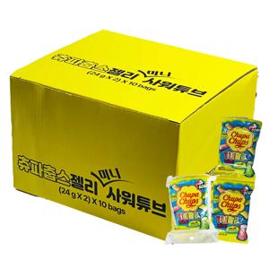 츄파춥스 사워튜브 480g(24gx20입) 1곽 미니 사우어젤리