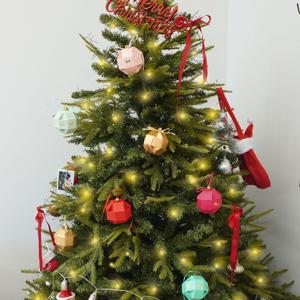 크리스마스 트리 구디백 선물 오너먼트 만들기 DIY 세트 4p 복주머니 꾸미기 장식 볼