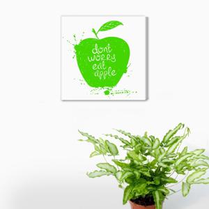 W05사과 먹기 걱정 마세요-가벼운 캔버스천 우드보드액자 개업 생일선물