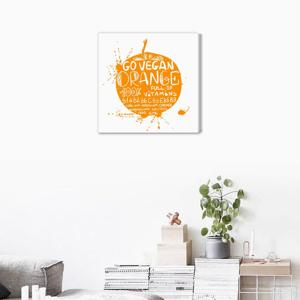 W08비건 오렌지 만들기-가벼운 캔버스천 우드보드액자 개업 생일선물