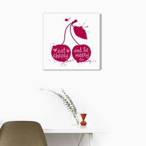 W09체리를 먹고 즐겁게 지내세요-가벼운 캔버스천 우드보드액자 개업 생일선물
