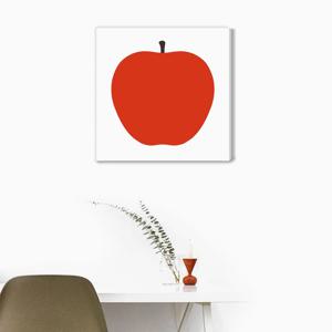 W11빨간사과-가벼운 캔버스천 우드보드액자 금전운 풍수인테리어 개업 생일선물