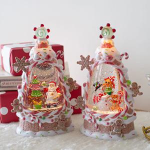 쿠키 트리 크리스마스 오르골 워터볼 LED 스노우볼 무드등 조명