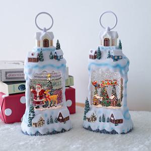 스노우 하우스 크리스마스 오르골 워터볼 LED 스노우볼 무드등 조명