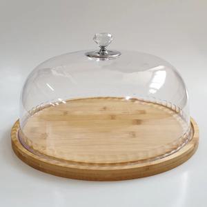 케익보관함세트(대)/우드트레이+푸드커버