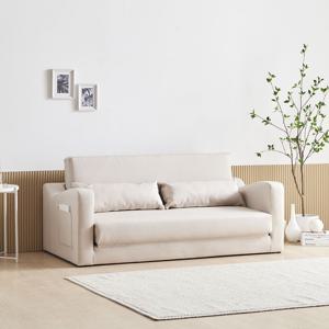 쿠폰가 224,100원 / 로즈망 패브릭 패턴 방수 PU 3인용 접이식 소파베드 쇼파 침대