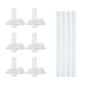 교체용 실리콘 빨대꼭지 6P + 빨대대롱 4P