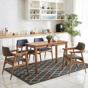 이스테지아 원목 4인 식탁 세트 B