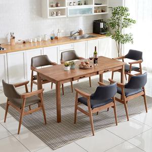 이스테지아 원목 6인 식탁 세트 B