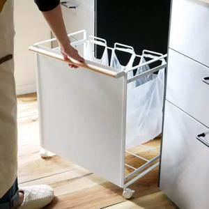 에코 이동식 분리수거함 3칸 가정용 재활용 트롤리