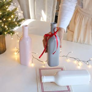 빈티지 세라믹 목 긴 스타일 사각 화병 도자기 오브제 인테리어 소품 S -3color