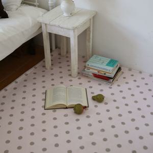 [리퍼] 워셔블 모래나 도트 디자인 대형 극세사 핑크 거실 러그