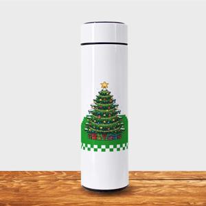 크리스마스 선물 재미있는 픽셀 시리즈 스마트 터치 온도계 텀블러(500ml)
