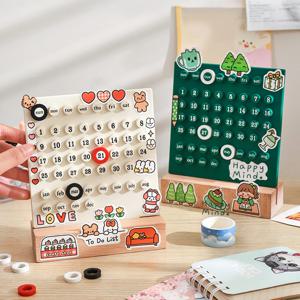 만년 2026년 탁상달력 미니 우드 디데이 캘린더 레트로 커스텀 달력