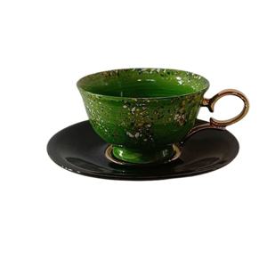 누아 뿌앙 그린블랙 골드 찻잔 커피잔세트 명품 예쁜 고급 감성 이니셜 각인