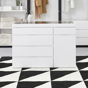 마홀앤 플롯 시스템 드레스룸 아일랜드 수납장 W1200 서랍형 화이트