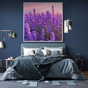 노을빛 라벤더 그림 알루미늄액자 보라색 꽃 플라워 식물 거실 카페 벽 인테리어 액자