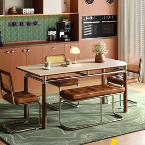 [해외] 트레버틴 세라믹 식탁 원목 1800 1600 6인 8인 테이블