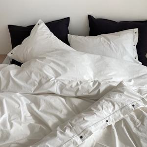 60수 고밀도순면 버튼 포인트 미율 호텔 사계절 이불커버 SS/Q 화이트